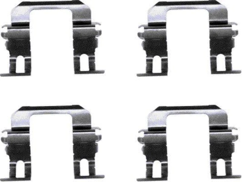 Image of HELLA Brake pad fitting kit HELLA 8DZ 355 202-981