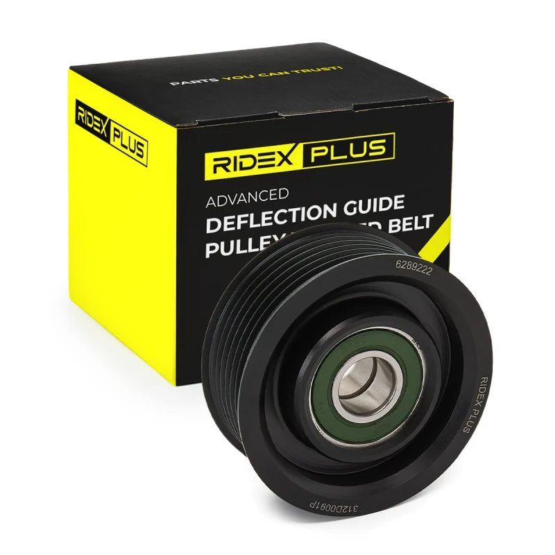 Image of RIDEX PLUS Deflection / guide pulley, V-ribbed belt RIDEX PLUS 312D0091P