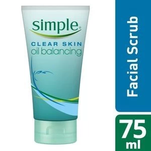 image of Simple Clear Skin Oil Balancing Facial Scrub 75ml