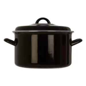 Image of Premier Housewares Large Casserole Dish - Black Enamel