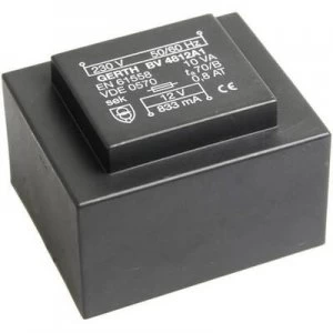 Image of PCB mount transformer 1 x 230 V 2 x 24 V AC 10 VA 208 mA