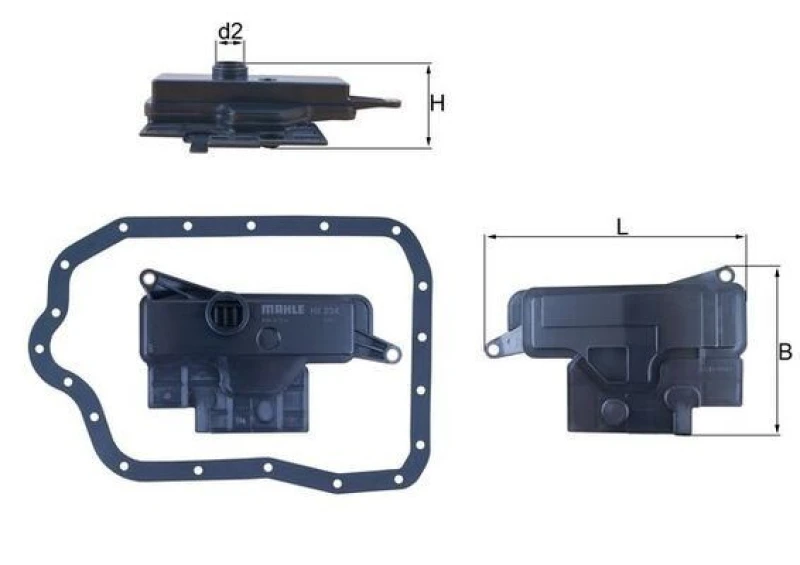 Image of Automatic transmission filter MAHLE HX 234D
