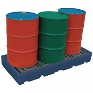 image of Slingsby Pallet Sump Poly 2 Drum Capacity Blue 321622