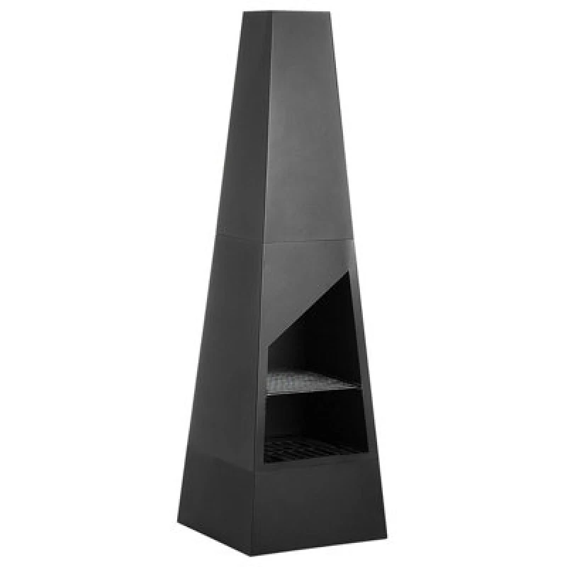 Image of Beliani Grill Fire Pit Yate Metal Black