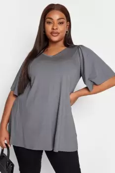 Image of Angel Sleeve Pleat Front Top