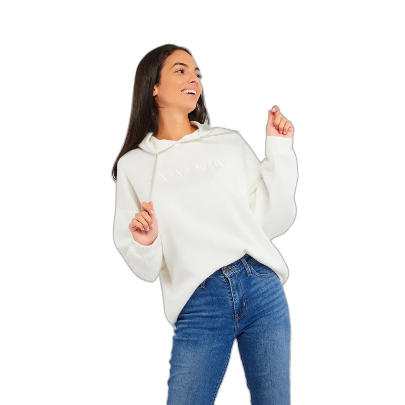 Image of banana moon Womens Hoodie Banana Moon Bradley Creamy Blanc Female S