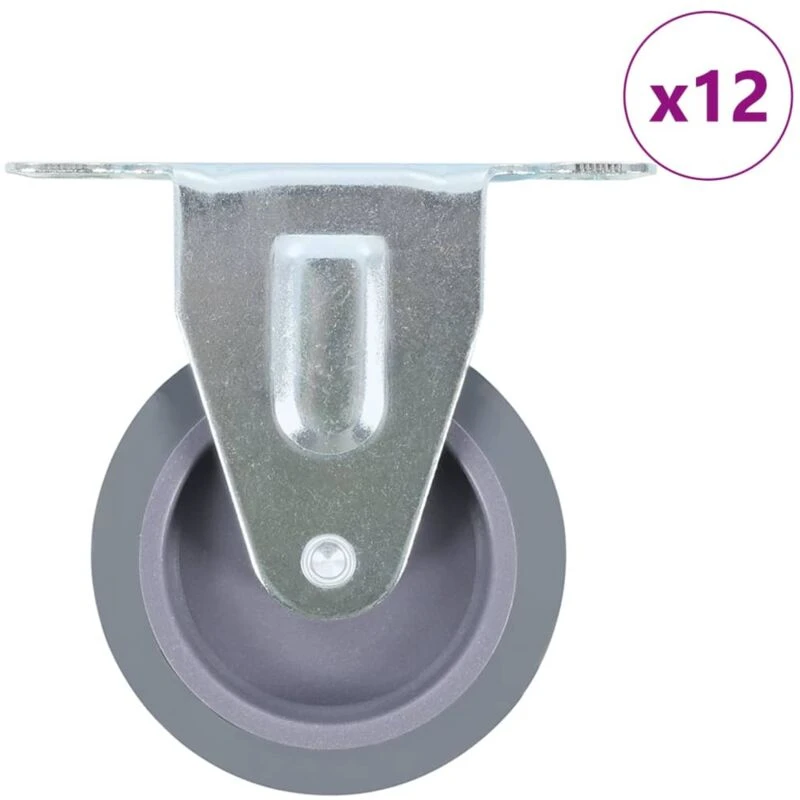 Image of VIDAXL 12 pcs Fixed Casters 75mm Vidaxl 8719883716190
