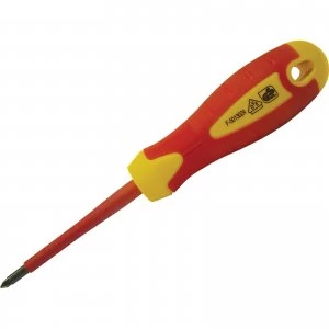 Image of Faithfull VDE Insulated Pozi Screwdriver PZ2 100mm