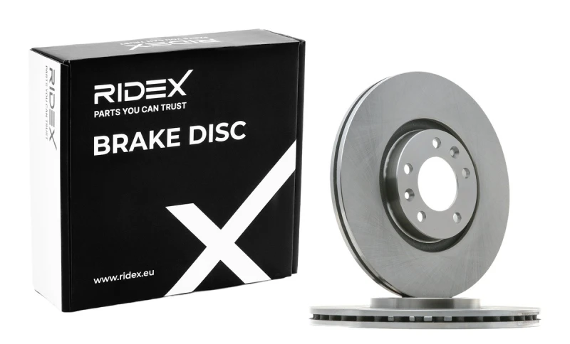Image of RIDEX 82B1147 Brake disc Rear Axle, Vented, Cast Iron, Uncoated, Untreated, without bolts/screws Cast Iron Brake Disc (82)