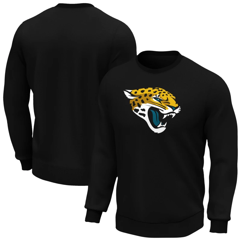 Image of NFL Logo Crew Sweatshirt Mens - Black S