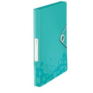 Image of Leitz Ice Blue WOW Box File Pack of 5x 46290051