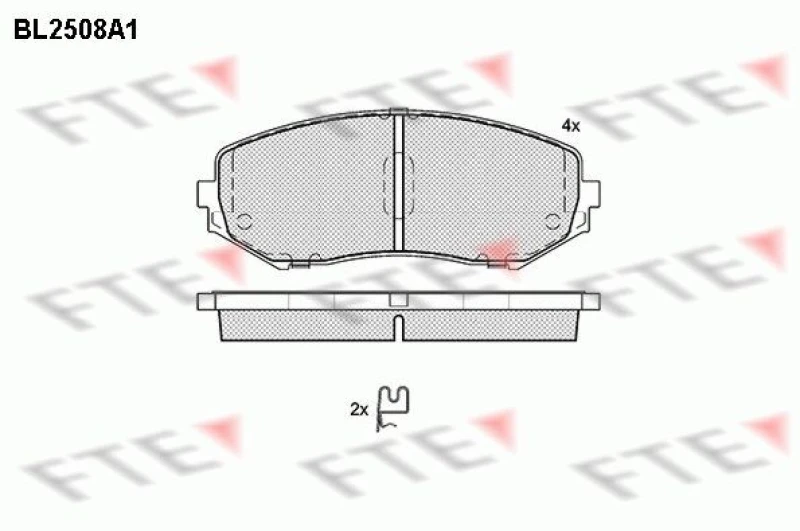 Image of Brake pad set FTE 9010770