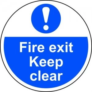Image of Spectrum Floor Graphic Fire Exit Keep Clear