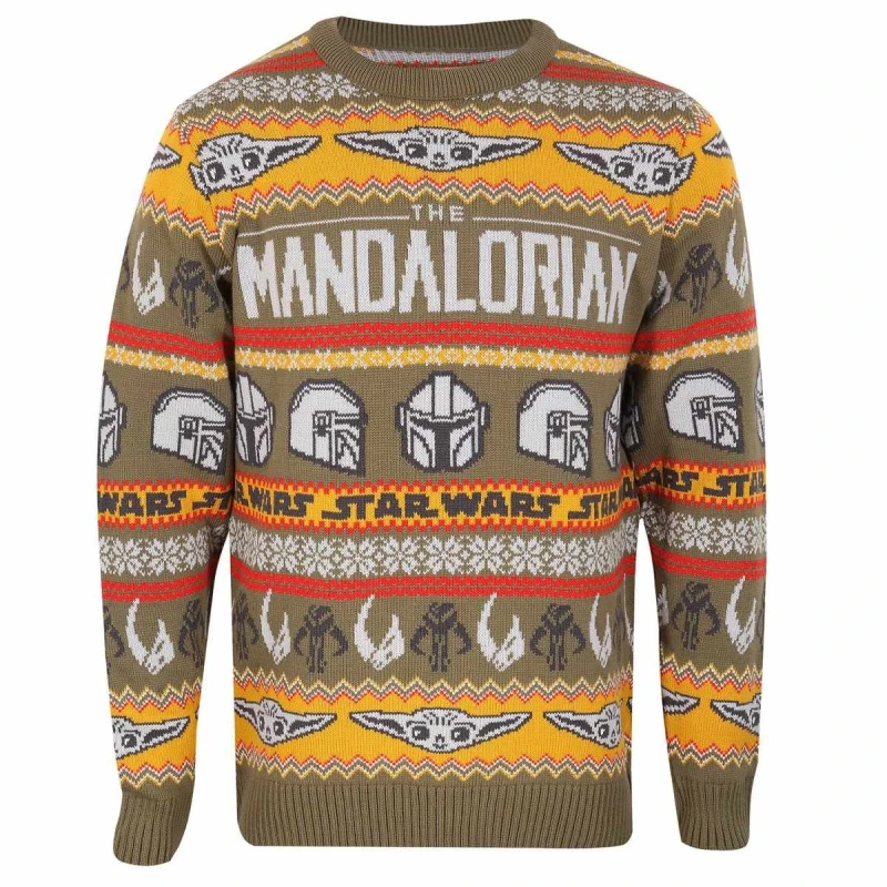 Image of Star Wars Star Wars Men Repeat Print Knitted Jumper Size: Small Multi S Male 5063527803153