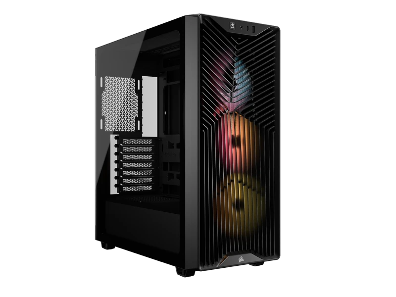 Image of Corsair 3200D RS ARGB Mid Tower ATX Gaming PC Case - Black- CC-9011344-WW