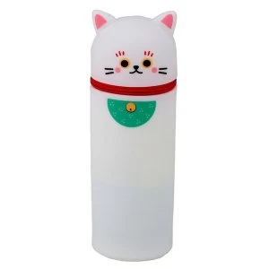 Image of Maneki Neko Lucky Cat Silicone Upright Pencil Case
