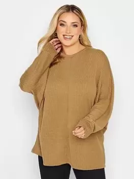 Image of Yours Ribbed Soft Touch Top - Natural, Size 16, Women