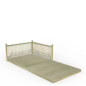 Image of Forest Garden Decking Kit 2.4 x 4.8m with 2 x Balustrade