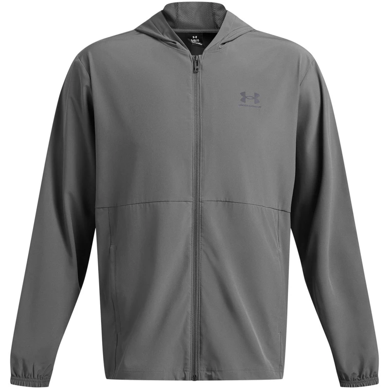 Image of Under Armour Mens Vibe Woven Windbreaker Gray male L