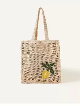 Image of Accessorize Raffia Crochet Beach Shopper