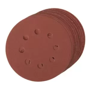 Image of Silverline Hook & Loop Discs Punched 125mm 10pce 125mm Assorted Grit 479349