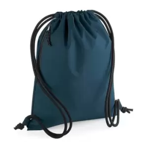 image of Bagbase Unisex Adult Recycled Drawstring Bag (One Size) (Petrol Blue)