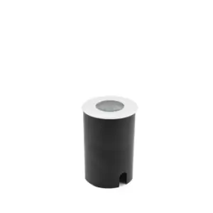 Image of Konstsmide Round Recessed Stainless Steel Ground Outdoor Effect Light, 230V 3x 1W High Power LED, IP65