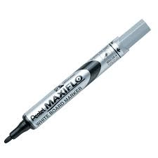Image of Pentel Maxiflo Whiteboard Marker Fine Black Pack of 12 MWL5S-A