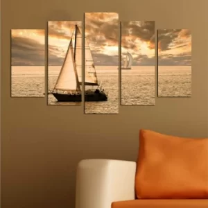 Image of 5PMDF-21 Multicolor Decorative MDF Painting (5 Pieces)