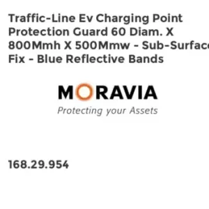 Image of Moravia Traffic-Line EV Charging Point Protection Guard 60 Dia. x 800mm H x 500m