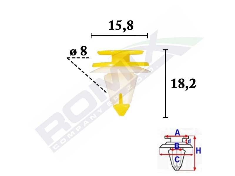 Image of ROMIX Trim clip ROMIX C70621