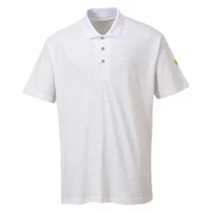 Portwest Mens Anti Static ESD Polo Shirt White XL