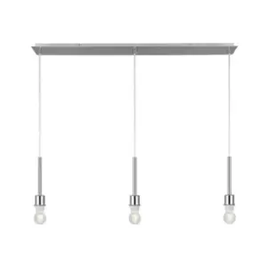 Image of Suspension Baymont Chrome polished 3 bulbs 28cm