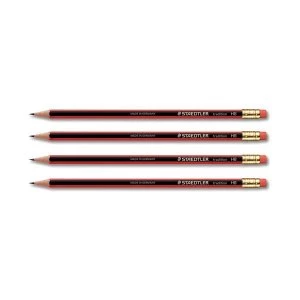 image of Staedtler Tradition 110 Cedar Wood Pencil with Eraser HB Pack of 144 Pencils Bulk Pack January December 2019