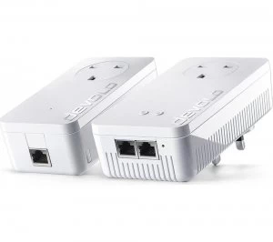 image of Devolo dLAN 1200 Wireless Powerline Adapter Kit Twin Pack