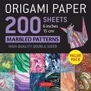 Image of origami paper 200 sheets marbled patterns 6 15cm tuttle origami paper high