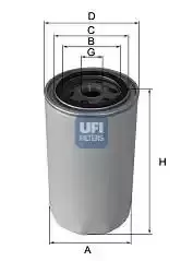 Image of UFI 23.102.00 Oil Filter Oil Spin-On
