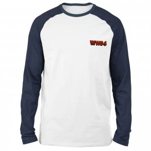 Image of DC Wonder Woman WW84 Embroidered Unisex Long Sleeved Raglan T-Shirt - White/Navy - L
