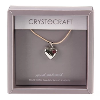 image of Crystocraft Heart Pendant - Special Bridesmaid