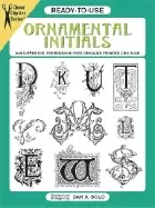 Image of ready to use ornamental initials 840 different copyright free designs print