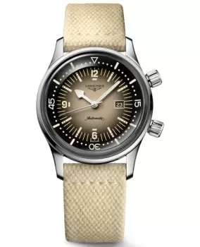 Longines Legend Diver Beige Dial Fabric Strap Womens Watch L3.374.4.30.2 L3.374.4.30.2