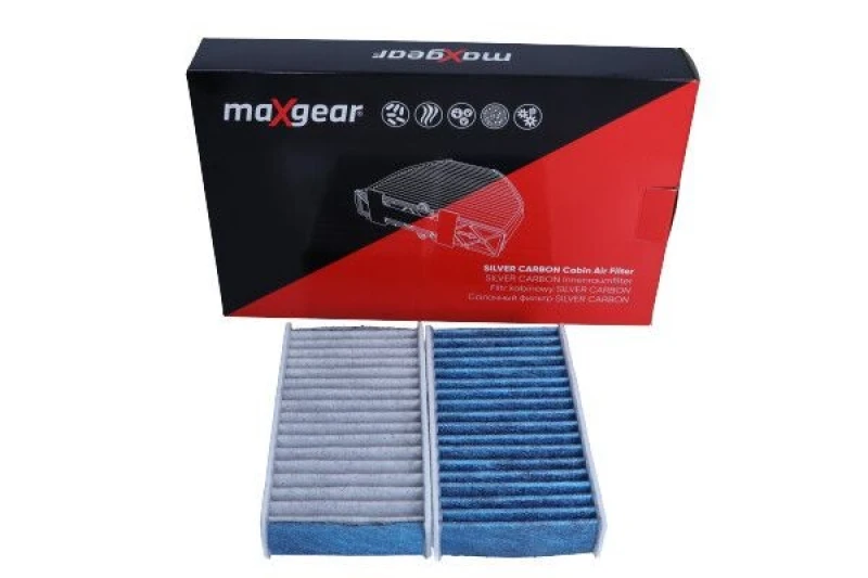 Image of MAXGEAR 26-1896 Pollen filter SILVER CARBON with antibacterial action Filter,interior air (424)