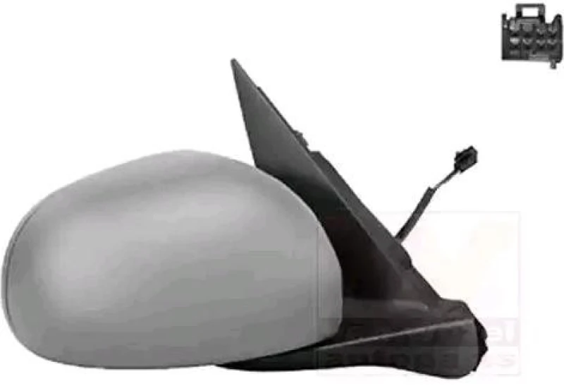 Image of VAN WEZEL 1609808 Wing mirror * HAGUS * Right, with temperature sensor, primed Outside Mirror (50)