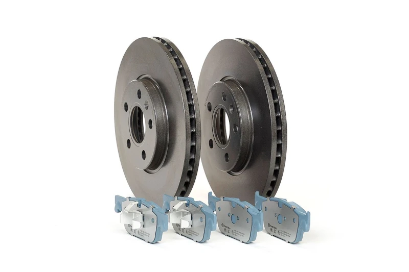 Image of BREMBO KT 08 069 Brake disc and pads set BEYOND LINE - EV with accessories, Brake Disc Type: internally vented, prepared for wear warning indicator, w