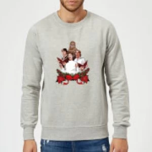 Image of Star Wars Jedi Carols Grey Christmas Sweatshirt - L - Grey