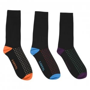 Image of Kangol Formal Socks 3 Pack Mens - Dots
