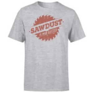 Image of Sawdust is Man Glitter T-Shirt - Grey - 3XL