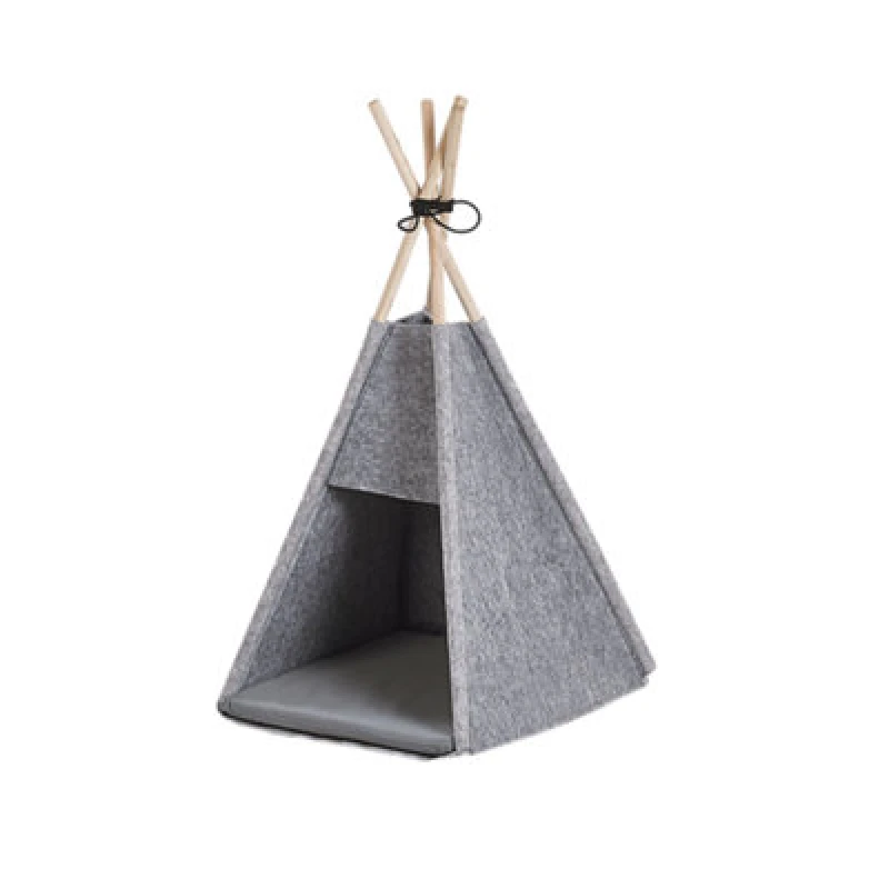 Image of Beliani Pet Bed Ulubey Felt Light Grey