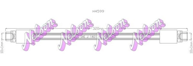 Image of Brake hose KAWE H4599