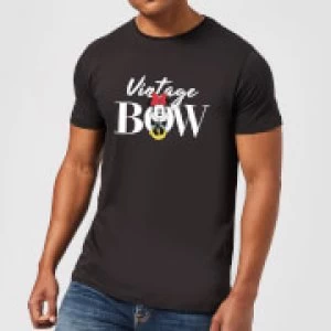 Image of Disney Minnie Mouse Vintage Bow Mens T-Shirt - Black
